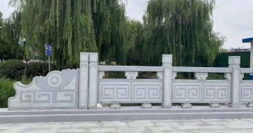 洛阳 芝麻灰桥栏杆、河道栏杆安装效果