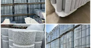 洛阳 芝麻白花岗岩挡车柱、隔离柱多少钱