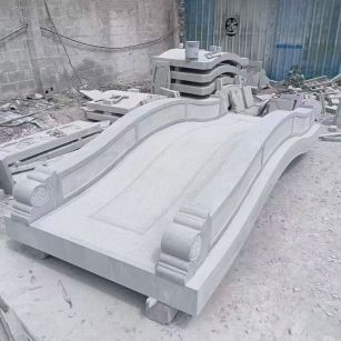 洛阳 芝麻灰花岗岩园林景观 小石桥