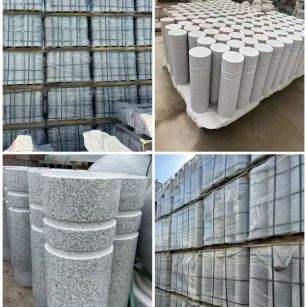 洛阳 芝麻白花岗岩挡车柱、隔离柱多少钱