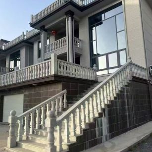 洛阳 芝麻白别墅阳台栏杆，楼梯栏杆