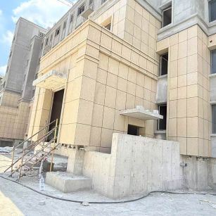 洛阳 黄金麻干挂，工地实拍