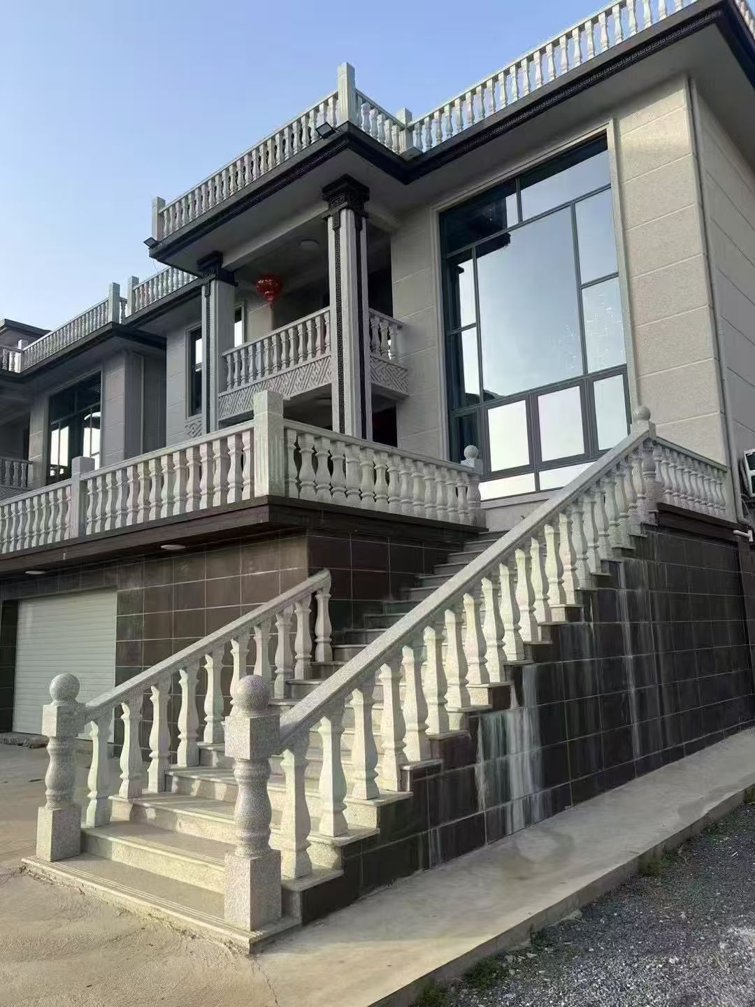 洛阳 芝麻白别墅阳台栏杆，楼梯栏杆
