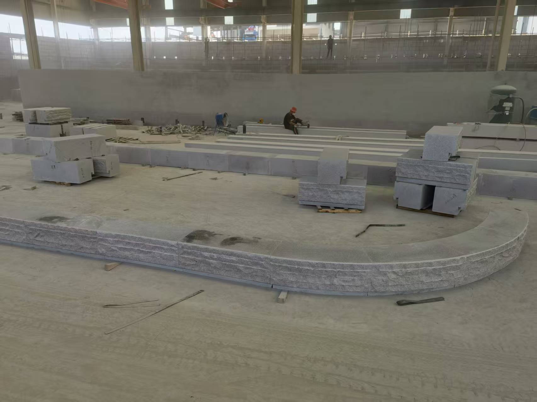 洛阳 芝麻白整石坐凳（光面+自然面）